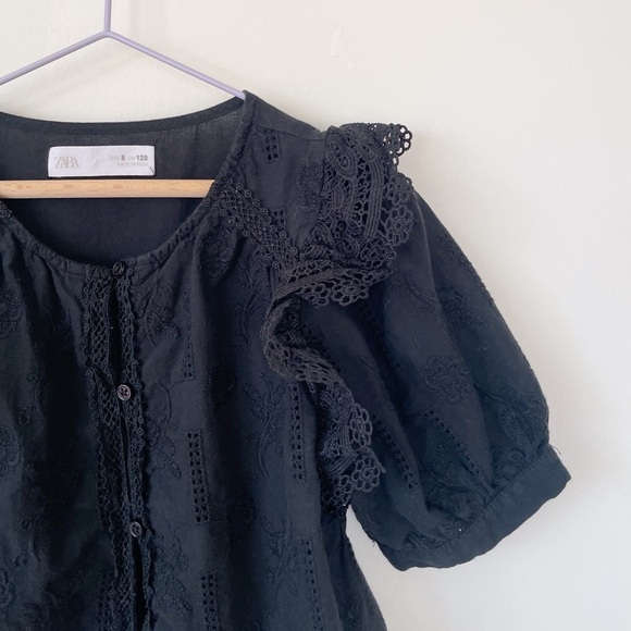 Zara Black Lace Top - Picture 2 of 4
